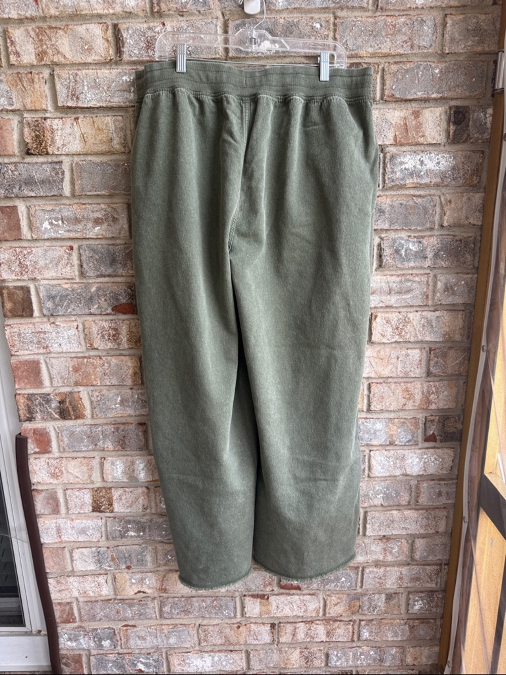 aerie Olive Green Wide-Leg soft landing trousers - Picture 4 of 11